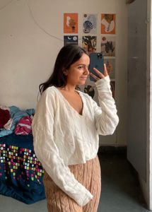 Cute White Long Sleeve Top