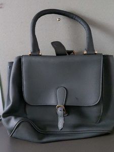 Gray Satchel Handbag