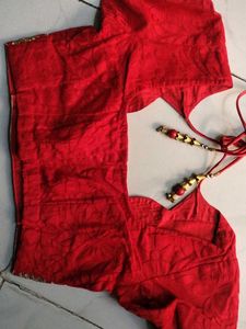 Red Embroidered Blouse