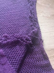 Stylish Purple Scarf shawl with Fringe