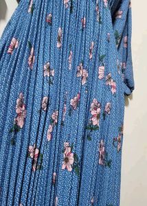 Blue Floral Print Dress