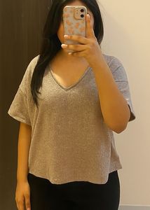 V-Neck Ribbed Tee