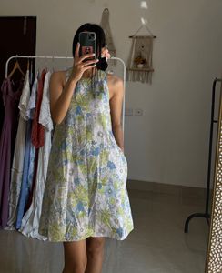 MNG FLoral Criss-Cross Short Dress