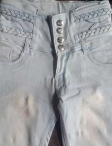 Light Sky Blue Stretchable Jeans
