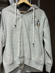 Grey Jacket With Hoodie