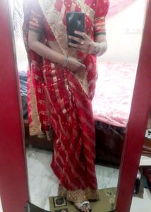 Elegant Rani Pink Saree with Embellishments