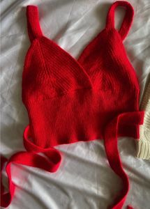 Red Crochet Top