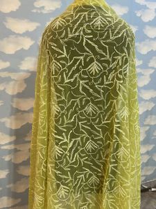 Elegant Yellow Embroidered Dupatta