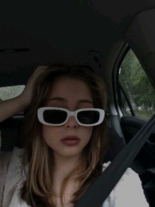White Rectangular Sunglasses