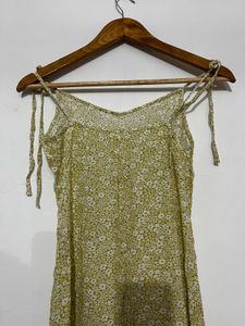 Floral Tie Strap Maxi Dress