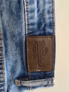 Denim Zip Front Skirt