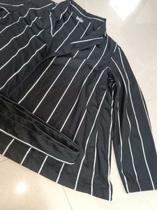 6xl Amydus Brand Striped Black Blazer For Women