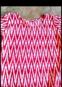 Red and White Zig-Zag Dress