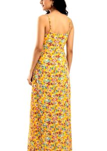 Floral Yellow Maxi Dress XL /38