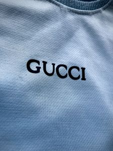 Light Blue Gucci Patch Sweatshirt