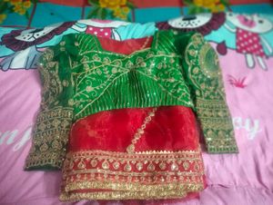 Red and Gold Dupatta
