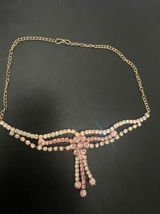 Pink And White Swaroski Set