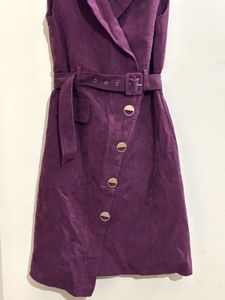 Stylish Purple Sleeveless Dress