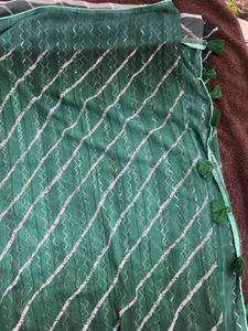 Green Leheriya Saree