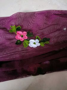 Purple Floral Off-Shoulder Dress