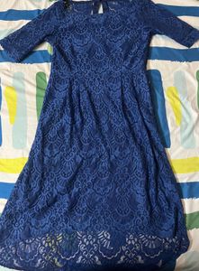 Navy Blue Netted Frock