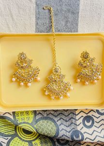 Wedding Indian Earrings Maangtikka Combo