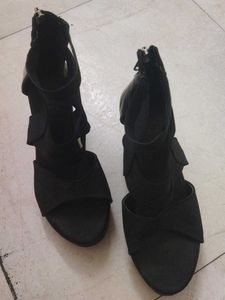 Very Pretty Black Heels Size- 37
