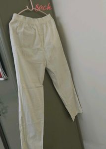 White Straight Fit Pant