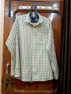 Checked Yellow Casual Like New Shirt