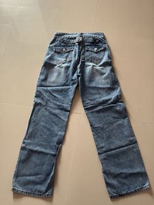 Combo Of Grey &amp; Blue Wide Leg Jeans