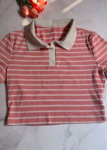Striped Polo Top
