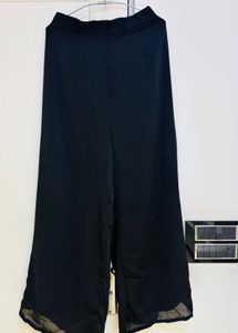 Elegant Black Top With Palazzo Co-ords Set