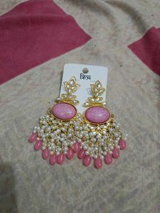 Pink Stone Earrings