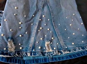 Pearl Denim Dungaree Dress