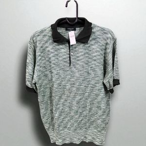 IMPORTED Green Knit Polo Shirt