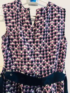 Patterned Sleeveless Dress