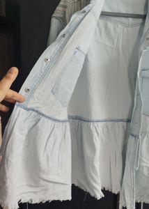 Zara Lightwashed Denim Shirt Aka Jacket