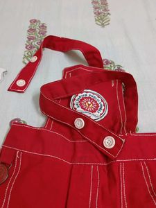 School Dress White And Red