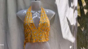 541210. Floral Halter Top