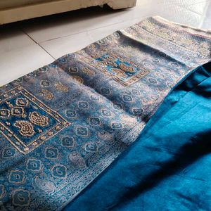 Teal Banarasi Saree