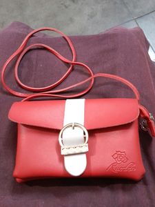 Red handbag and Clutch