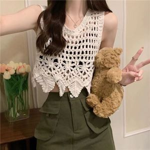 Women Crochet Relaxed Fit Crop Top