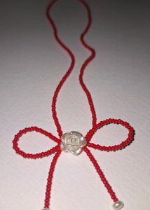 Beaded Bow Necklace