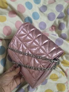 Metallic Pink Crossbody Bag y2k vintage aesthetic