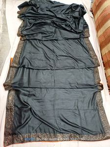Black Saree With Stone Detailing