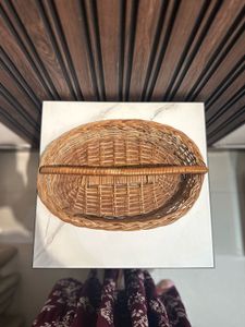 🆕Oval Cane Woven Basket With Handle  🆕