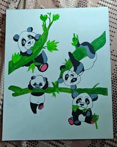 Panda Family Painting