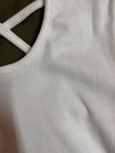 White Crisscross Back Top