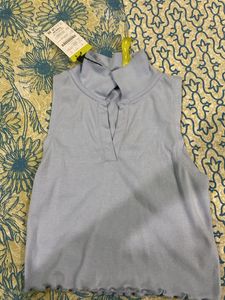 Powder Blue Crop Top