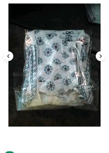 Elegant White Printed Kurta Set